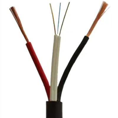 China 1-12 Cores FTTH Drop Cable with 2C Power Wire SM Fiber Optic Cable 2.0x3.0mm for sale