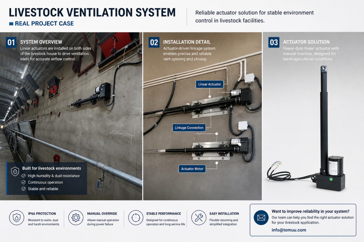 Livestock Ventilation System Case Study: Reducing Risk Through Actuator Design