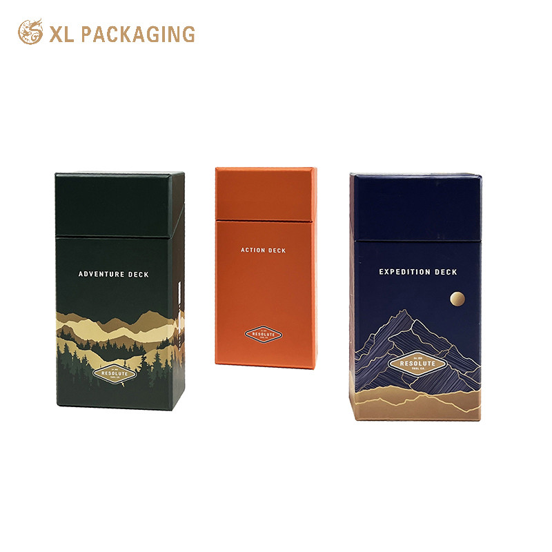 Classic Colours Diagonal Flap Cardboard Modern Packaging Box For Your Customised Logo
