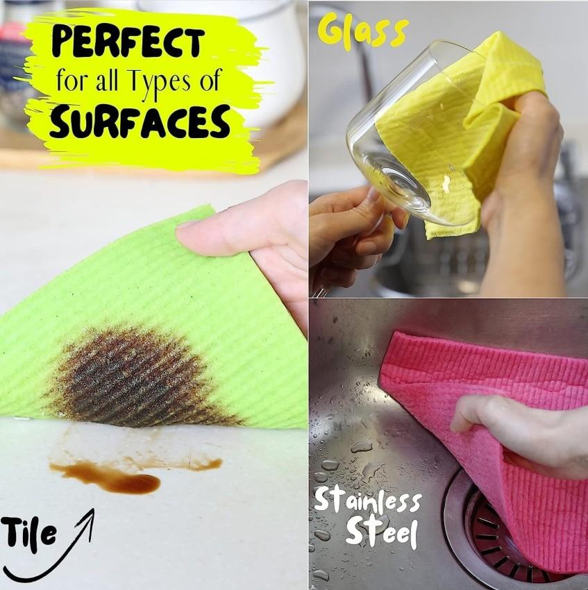 Stop Using Sponge Dish Cloths! The Swedish Cellulose Dish Cloths, Truly Antibacterial, Non-Greasy, No Dirt Hiding!
