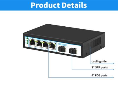 China 2 Layer Manageable Ethernet Smart PoE+ Network Switch 48V 8 Port Gigabit 802.3af/At 150W for sale