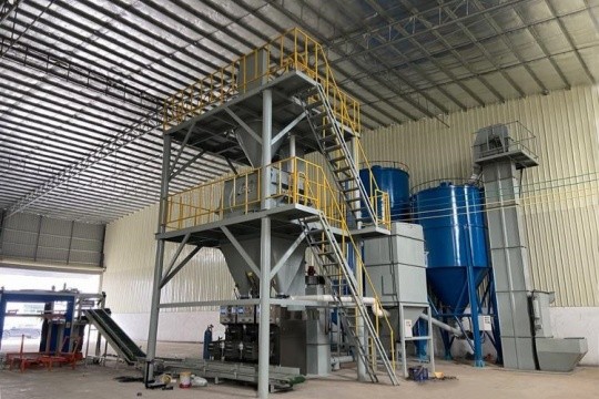 Production line equipment of dry powder mortar with daily output of 120 tons