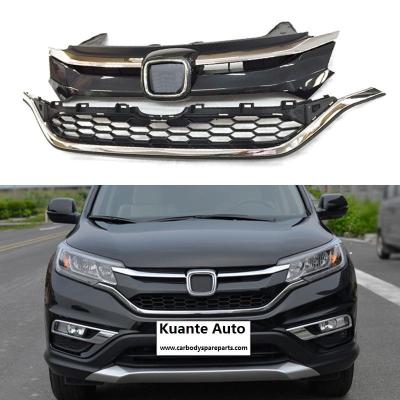 China Upper + Lower Chrome Front and Bumper Grille Set For Honda CRV CR-V 2015-2016 for sale