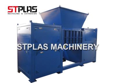 China Double Shaft Industrial Plastic Shredder Machine For Plastic Bottle / Hard Flakes for sale