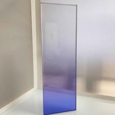 China 5 1.14PVB 5mm Laminated Gradient Frosted Glass Office Building Fireproof Partition Wall System for sale