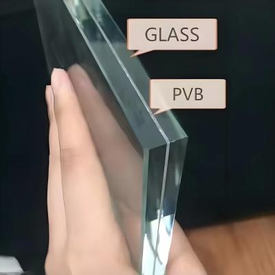 China Laminated Safety Glass Colored Film Architectural Stained Balustrade Balcony Panel for sale