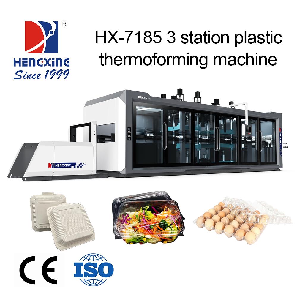 US food tray manufacturers tackle high energy use and mold adjustments with HX-7585 plastic thermoforming machine