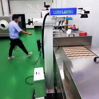 China CO2 Laser Marking Printer 30W for Production Line Date Code on PET Plastic Water Bottle Logo for sale