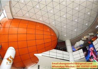 China Perforating Aluminium Screen For Building Wall Cladding Covering With LED Light for sale
