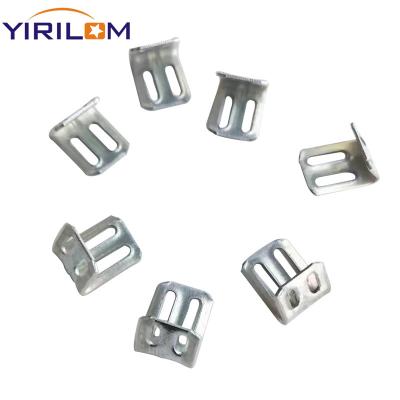 China Zinc Coated 4 Hole Spring Clip for Sofa with Half Plastic Covering for Secure Fastening for sale