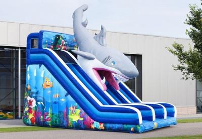 China Waterproof Haaien Cusom Inflatable Shark Slide Durable PVC Material for sale