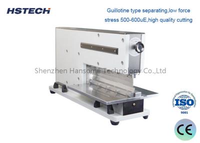 China Feet Switch Pneumatic PCB Depaneling Machine PCB Depaneling Equipment With Linear Guillotine Cutting Blade for sale