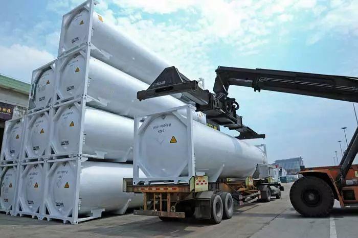  Hubei Huate made corrosive tank container special train sent to Russia
