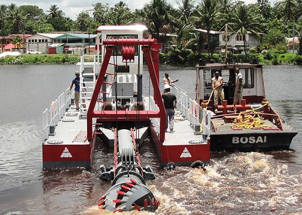 JMD350 Cutter suction dredger in Guyana (Small river desilting)