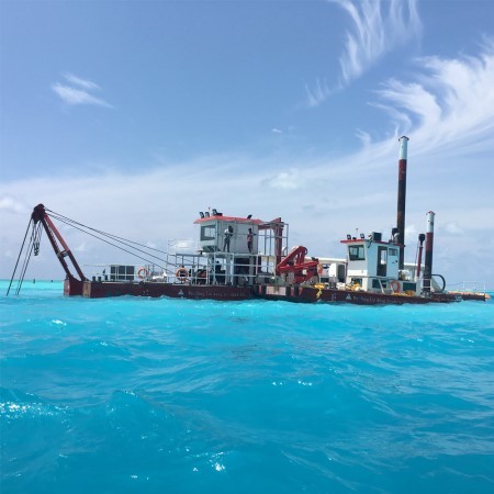 JMD550 cutter suction dredger in Maldives(Sea sand reclamation)