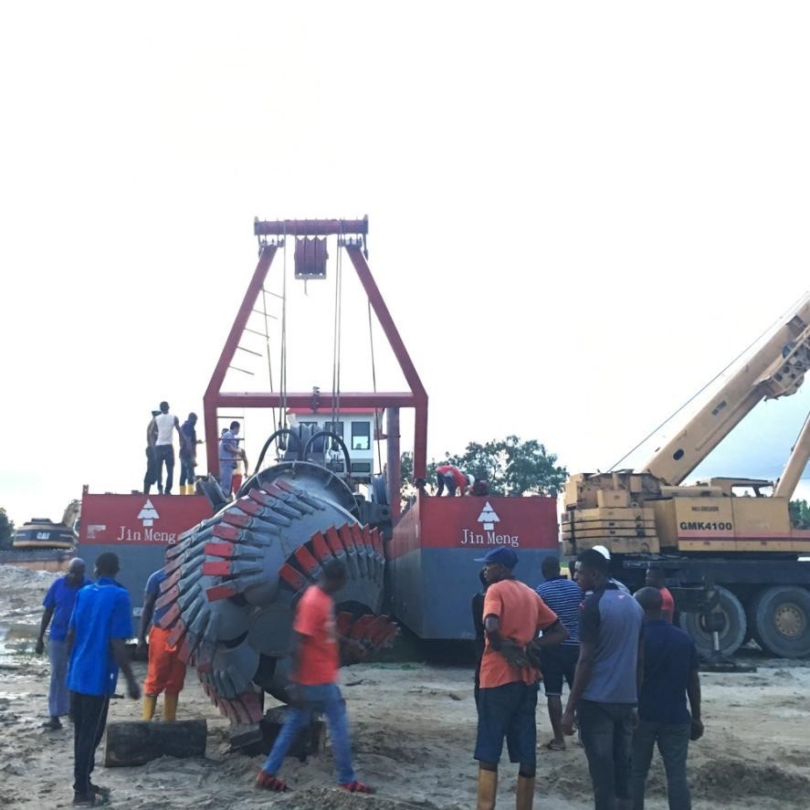 JMD550 Cutter suction dredger in Nigeria(River mouth desilting in salty water)