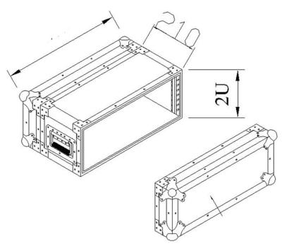 China Red Safely Aluminum Tool Cases / 4u Flight Case With 10mm Plywood for sale